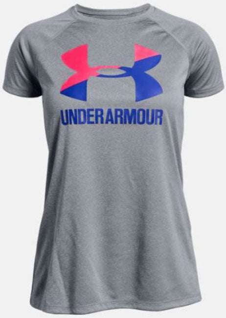 UNDER ARMOUR GIRLS BIG LOGO TEE