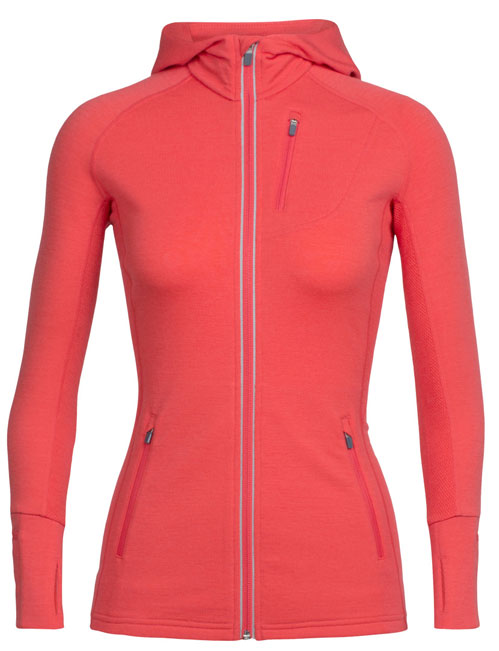 ICEBREAKER WOMEN'S QUANTUM LS ZIP HOOD