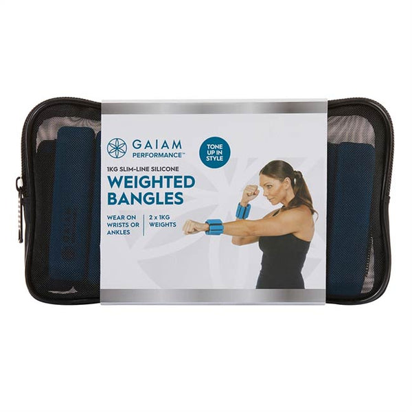 Gaiam Performance Slimline Silicone Weighted Bangles 2x 0.5 kg