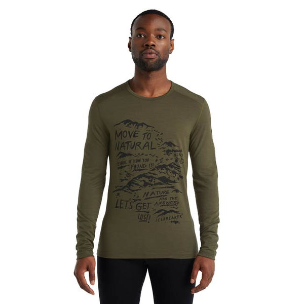 Icebreaker Men's Merino 200 Oasis Long Sleeve Crewe Thermal Top Travel Diaries