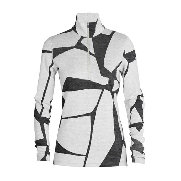 Icebreaker Women's Merino 250 Vertex LS Half Zip Top Fractured