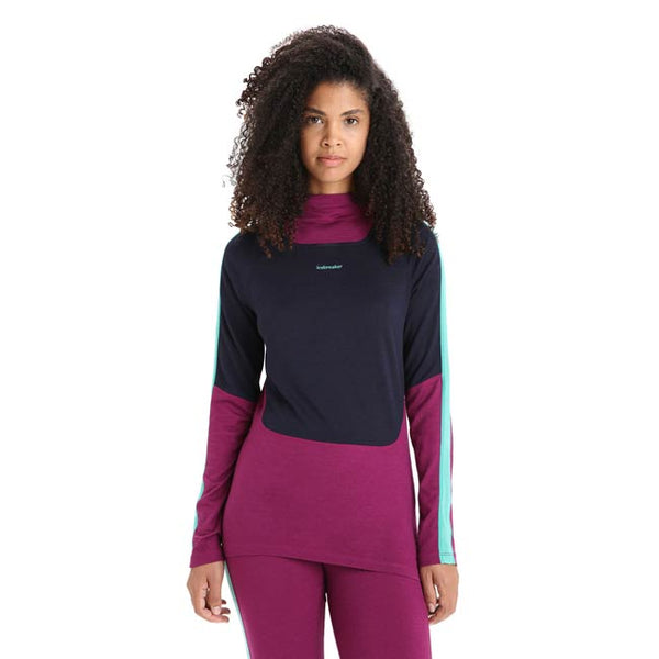 Icebreaker Women's Merino 200 Sonebula Long Sleeve High Neck Thermal Top CL 2023