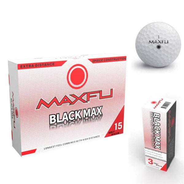 Maxfli Black Max Golf Balls- Tube of 3