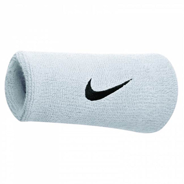 Nike Swoosh Double Wristband White Black