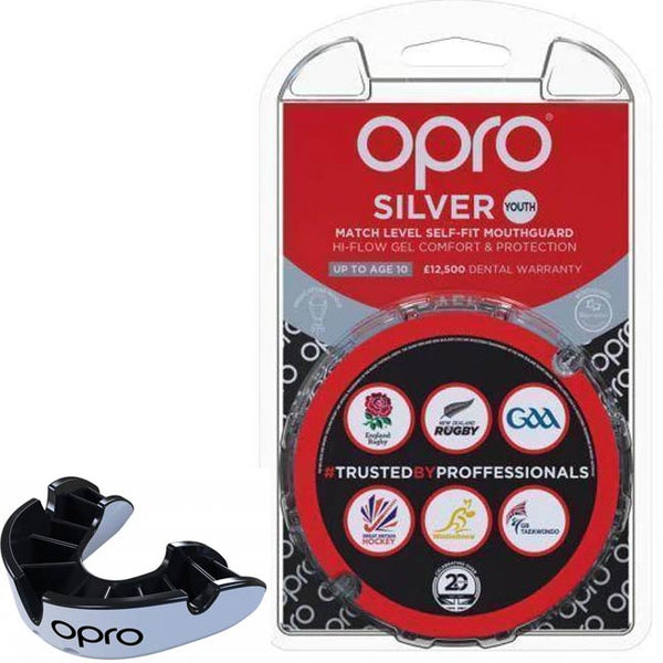 Opro Silver Mouthguard Junior up to 10 Years