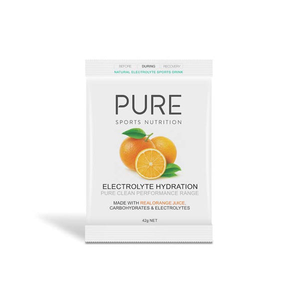 Pure Electrolyte Hydration 42g Sachets- Orange 6 pack
