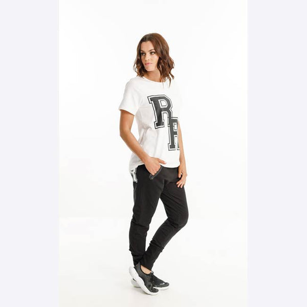 Rose Road Cuffed Unwinders Black with Varsity Logo