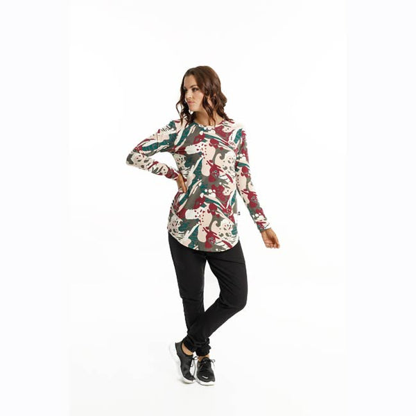 Rose Road Harper Long Sleeve Tee - Cougar Town Print