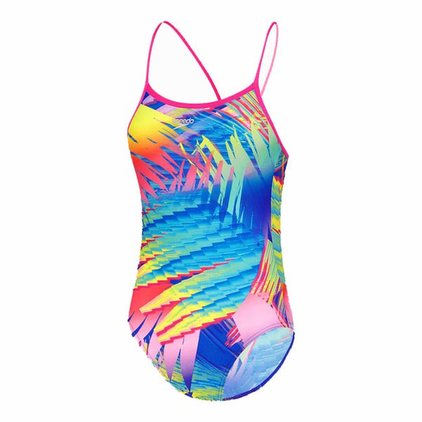 Speedo Girls Tropical Fuse Thinstrap Muscleback One Piece