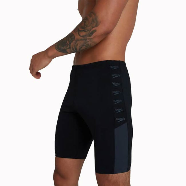 Speedo Men's Boom Logo Splice Jammer Black