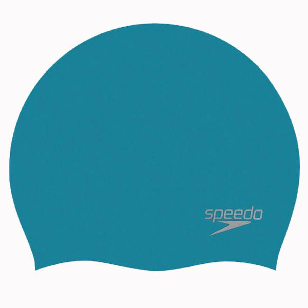 Speedo Plain Moulded Silicon Swim Cap- Ocean Depths