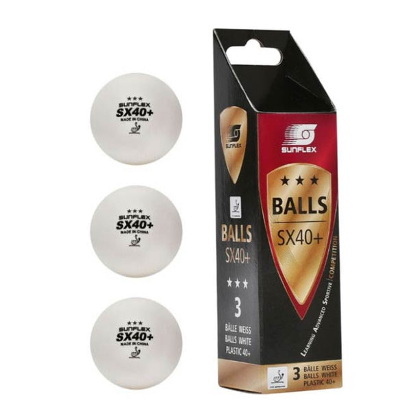 Sunflex 3 Star Competition Table Tennis Balls ITTF Approved