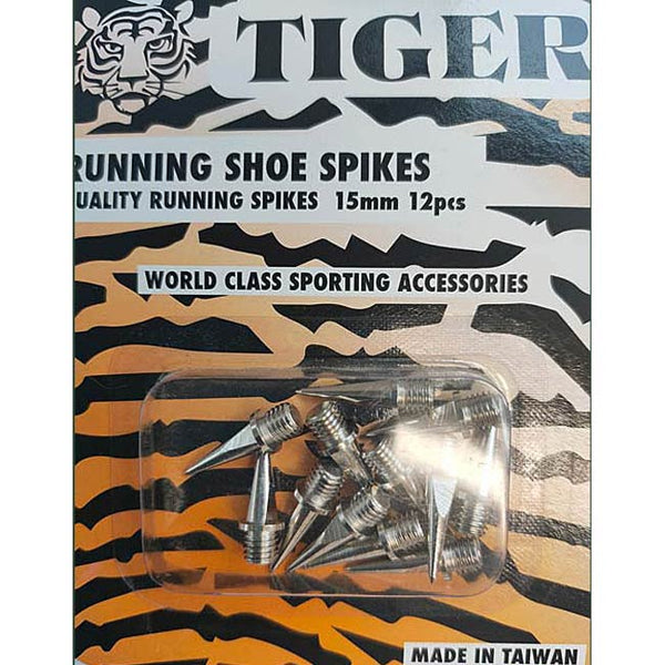 TIGER CROSS RUNNING SPIKES 15mm 12 PACK
