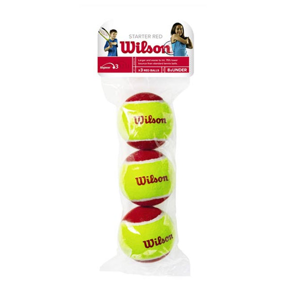 Wilson Level 3 Red Dot Starter Tennis Balls- 3 Pack